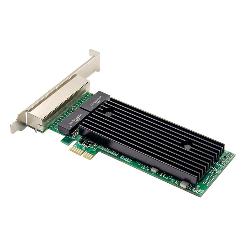 Lan  Ʈ  ⰡƮ Ʈũ ī, 3X PCI-E 4 Ʈ RJ45  1X Pcie X1 82576 Ĩ, 10, 100, 1000Mbps